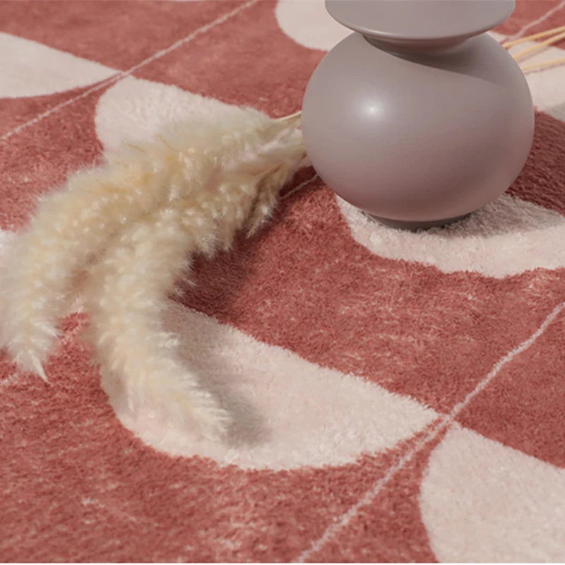 Circle Art Plaid Rug