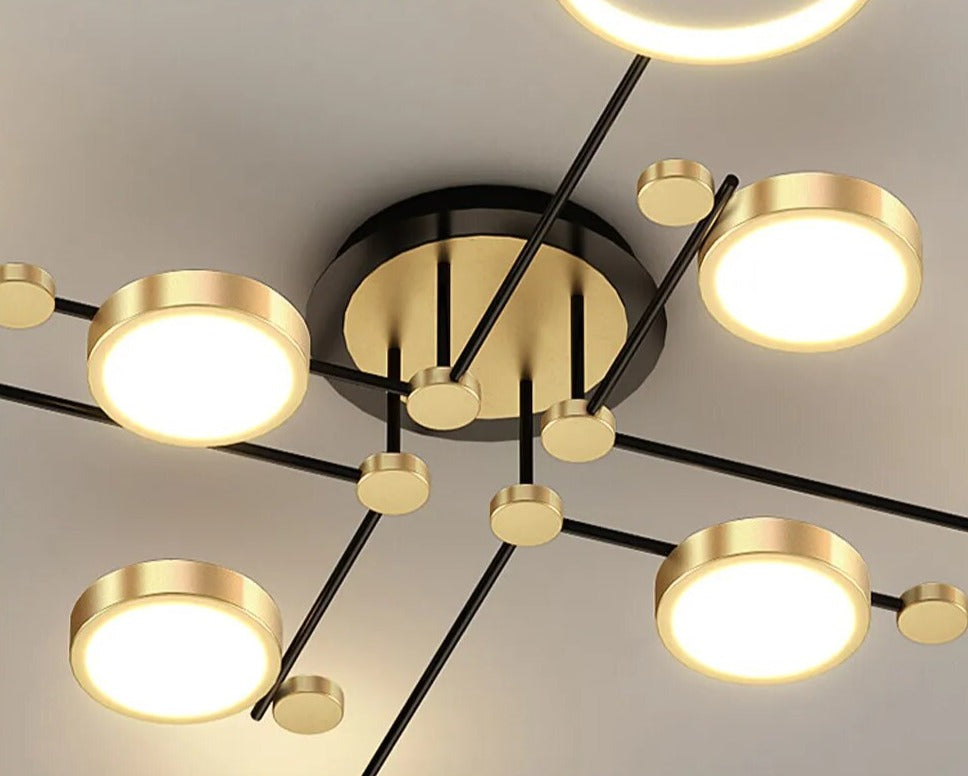 Gold Rings Chandelier