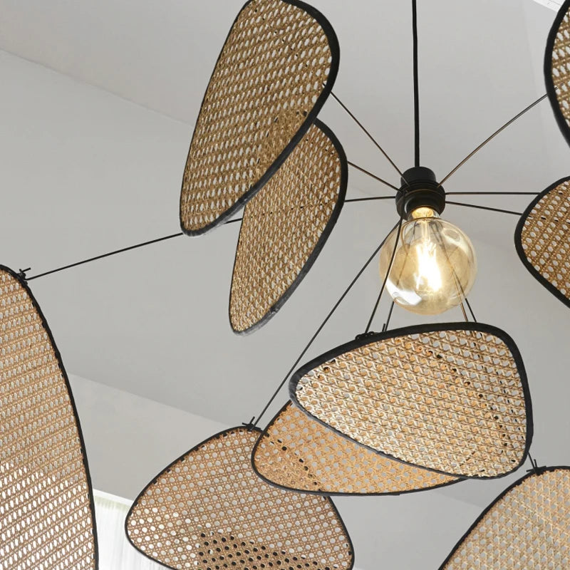 Elegant Monochromatic Leaf Chandelier