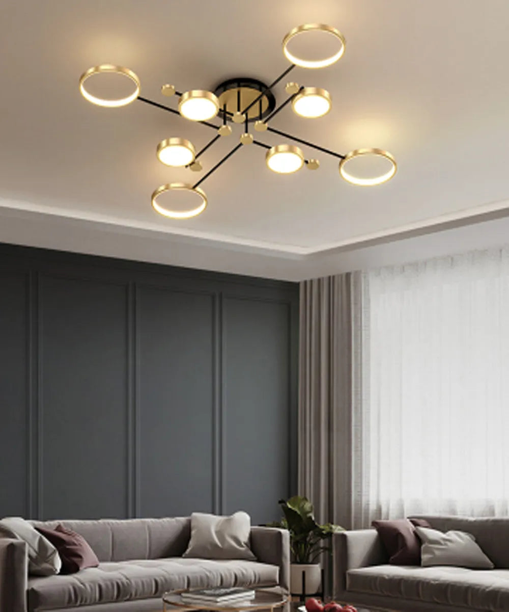 Gold Rings Chandelier