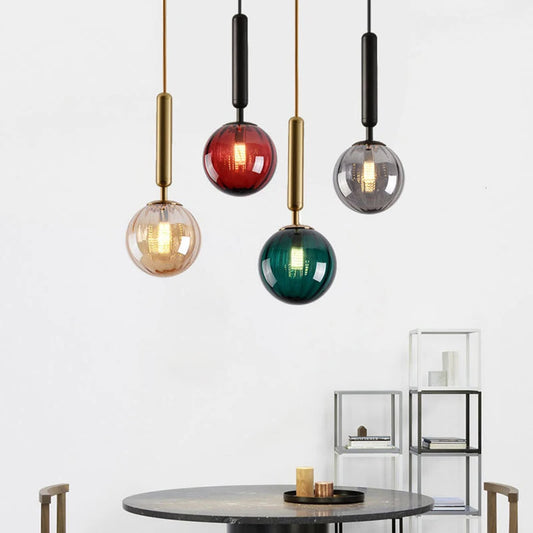 Glass Ball Kitchen Island Pendant Light