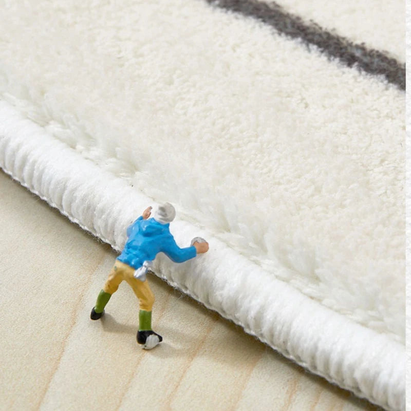 Round Minimalist Line Rug