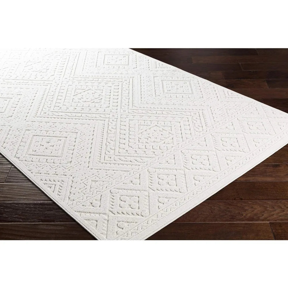 Ivory Textured Area Rug