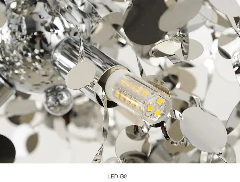 Chrome Steel Chandelier