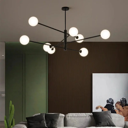 Modern Glass Brass Chandelier - Decorstly
