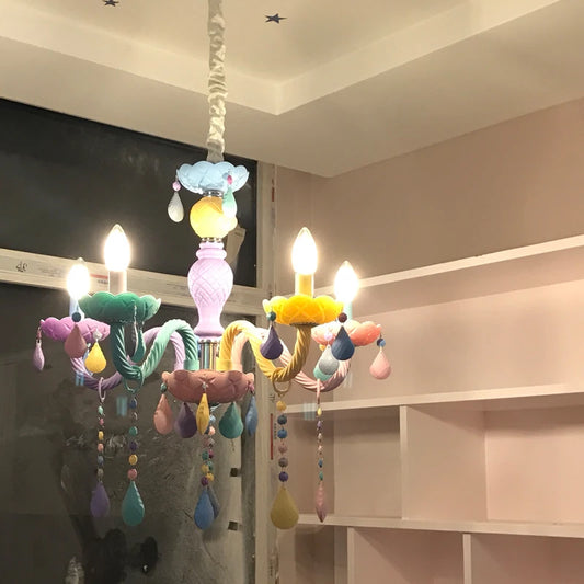 Rainbow Candle Chandelier
