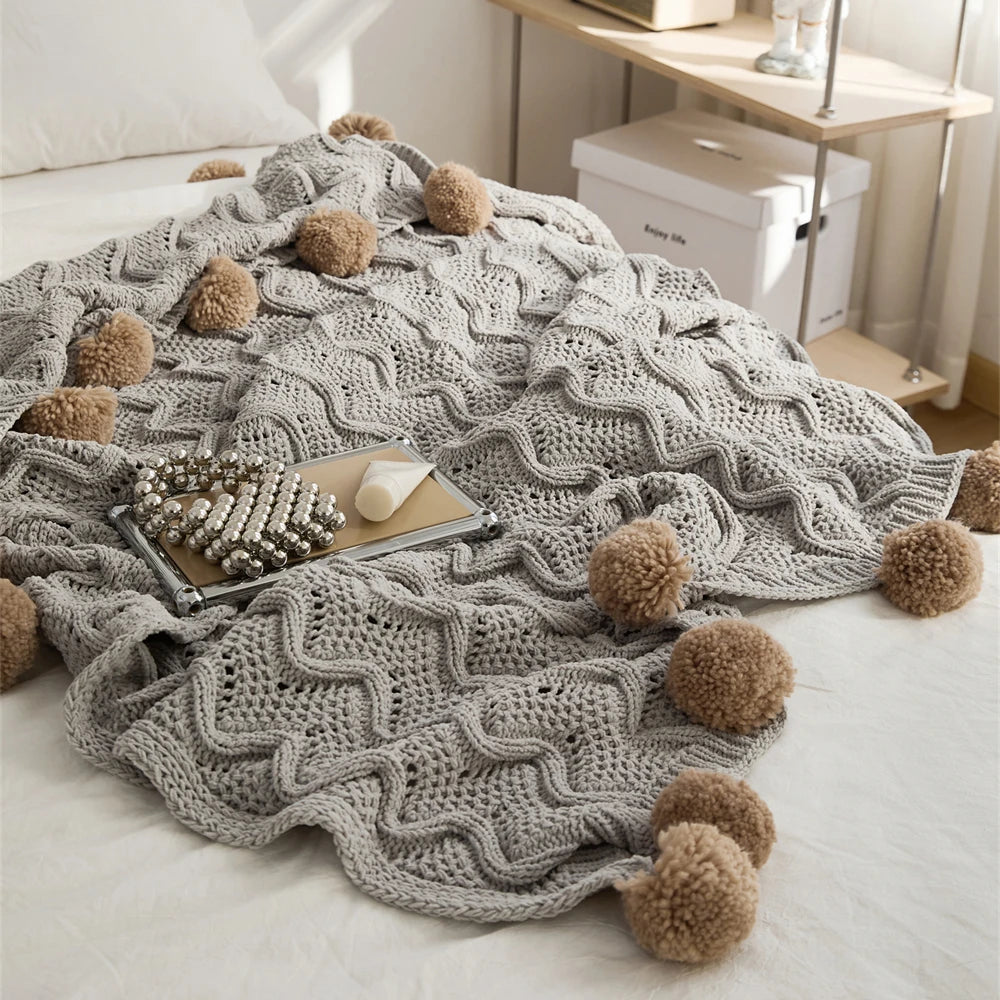 Chenille Stripe Blanket Throw
