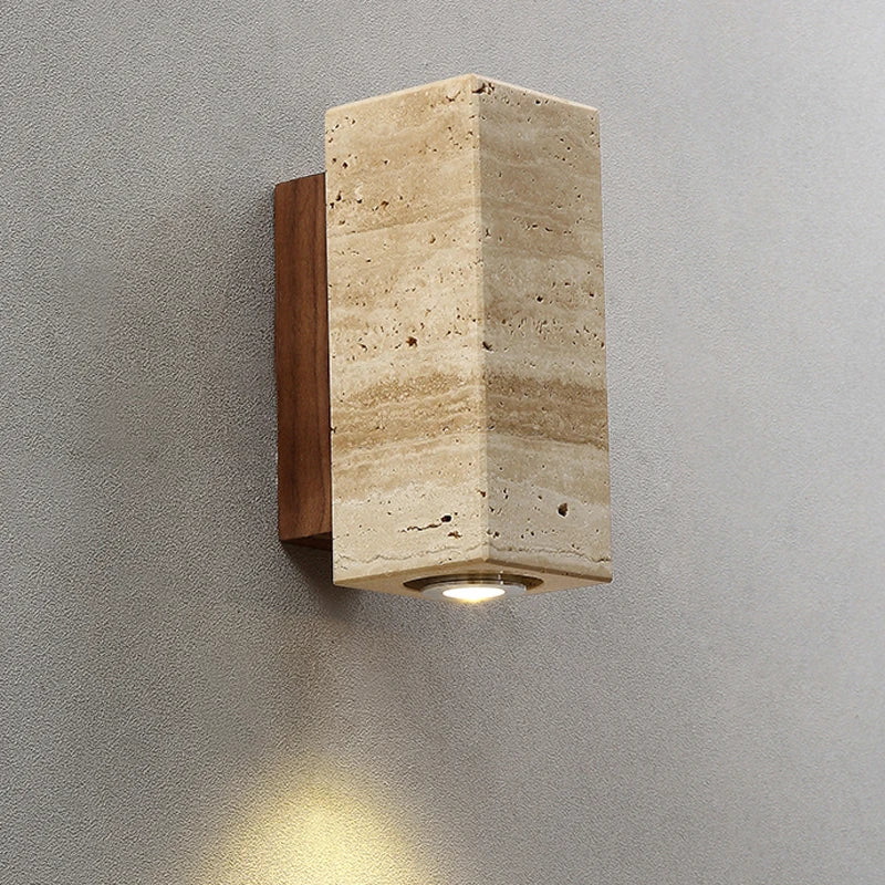 Wabi Sabi Travertine Wall Sconce