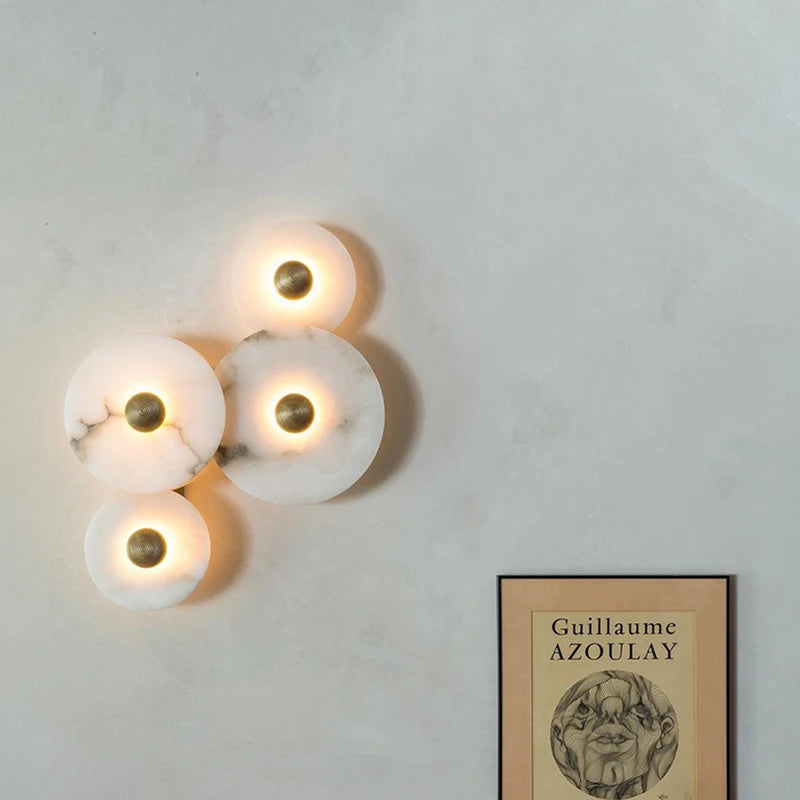 Natural Hallway Marble Wall Scone