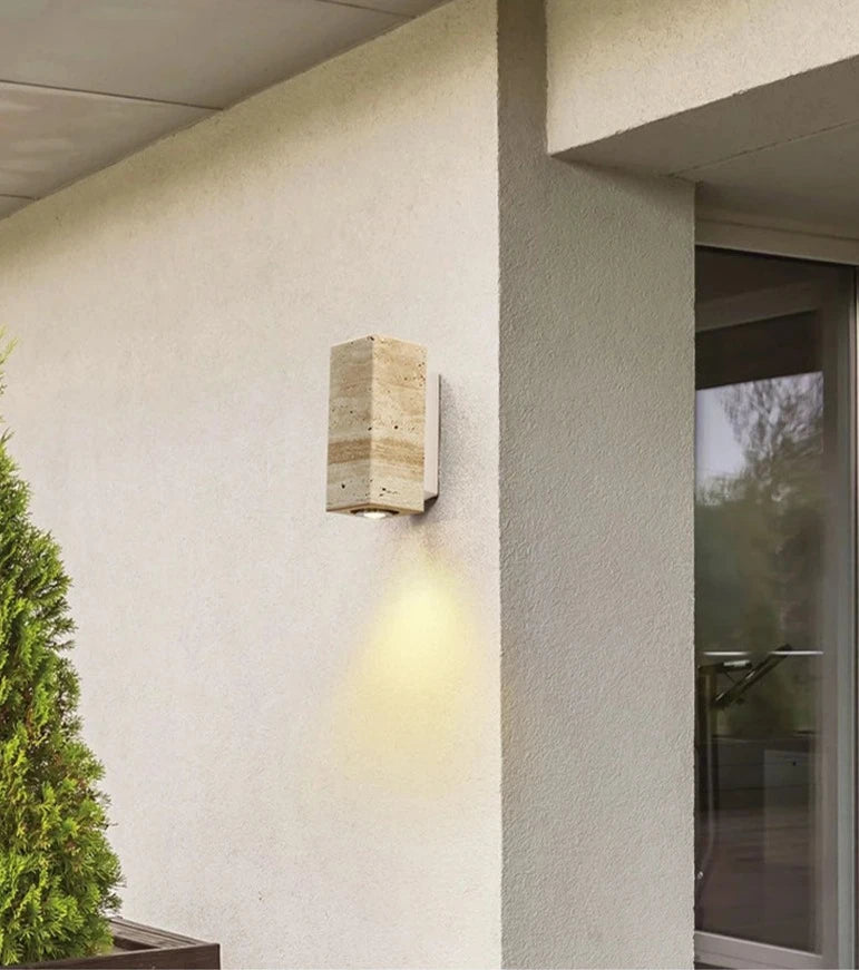 Wabi Sabi Travertine Wall Sconce