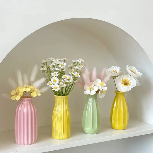 Colorful Bottle Ceramic Vases - Decorstly