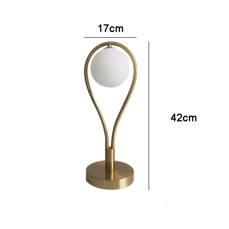ArtGlow Glass Ball Table Lamp