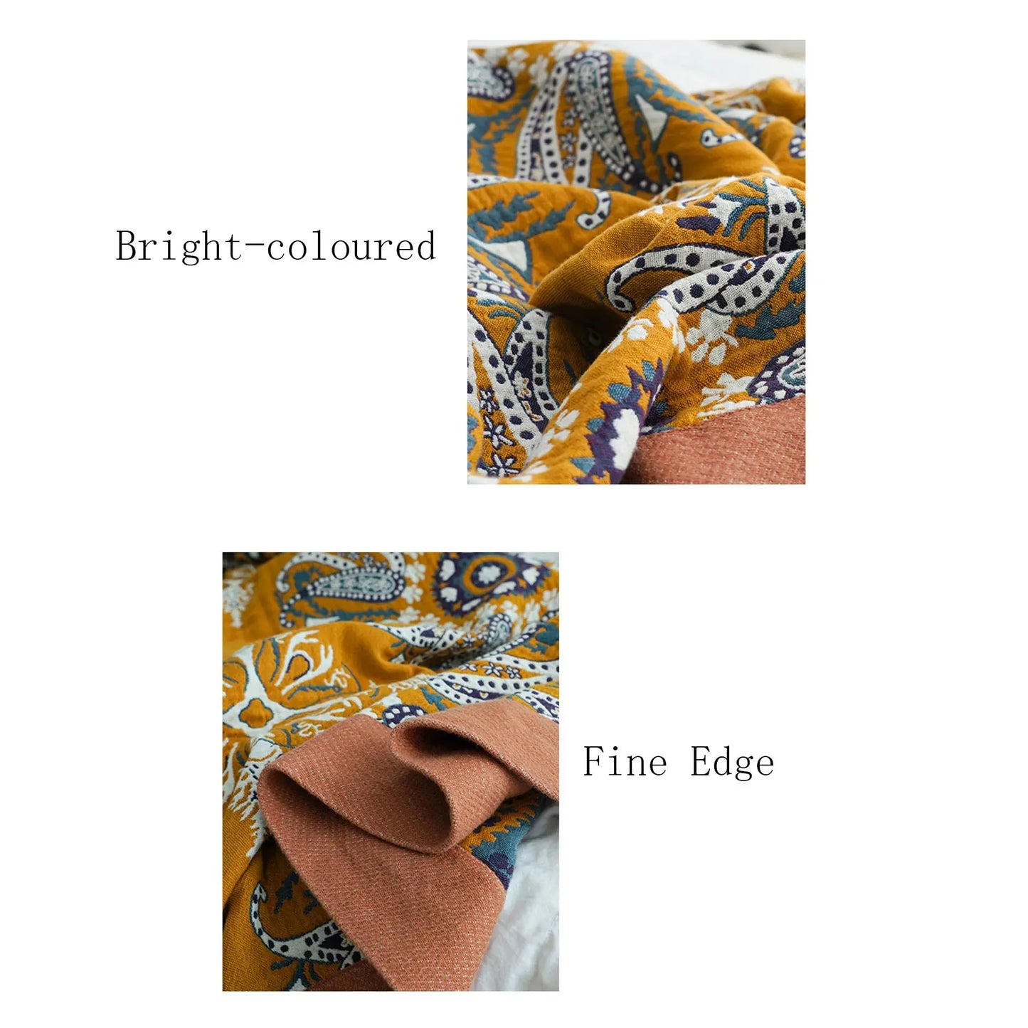 Boho Ethnic Cotton Gauze Blanket - Decorstly