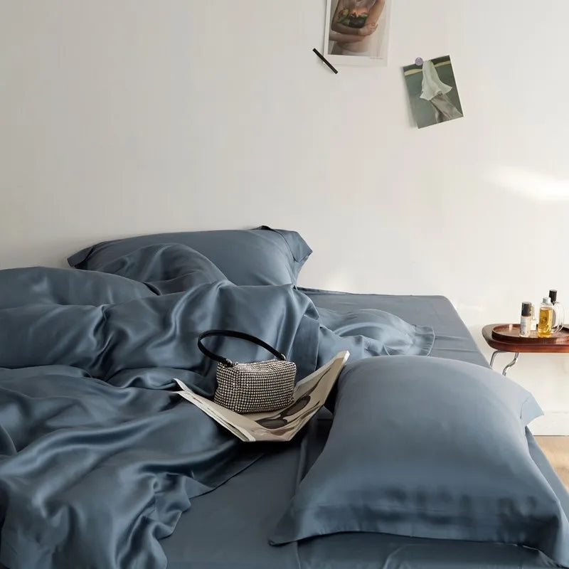 Eucalyptus bedding set with a soothing vibe, perfect for unwinding after a long day.