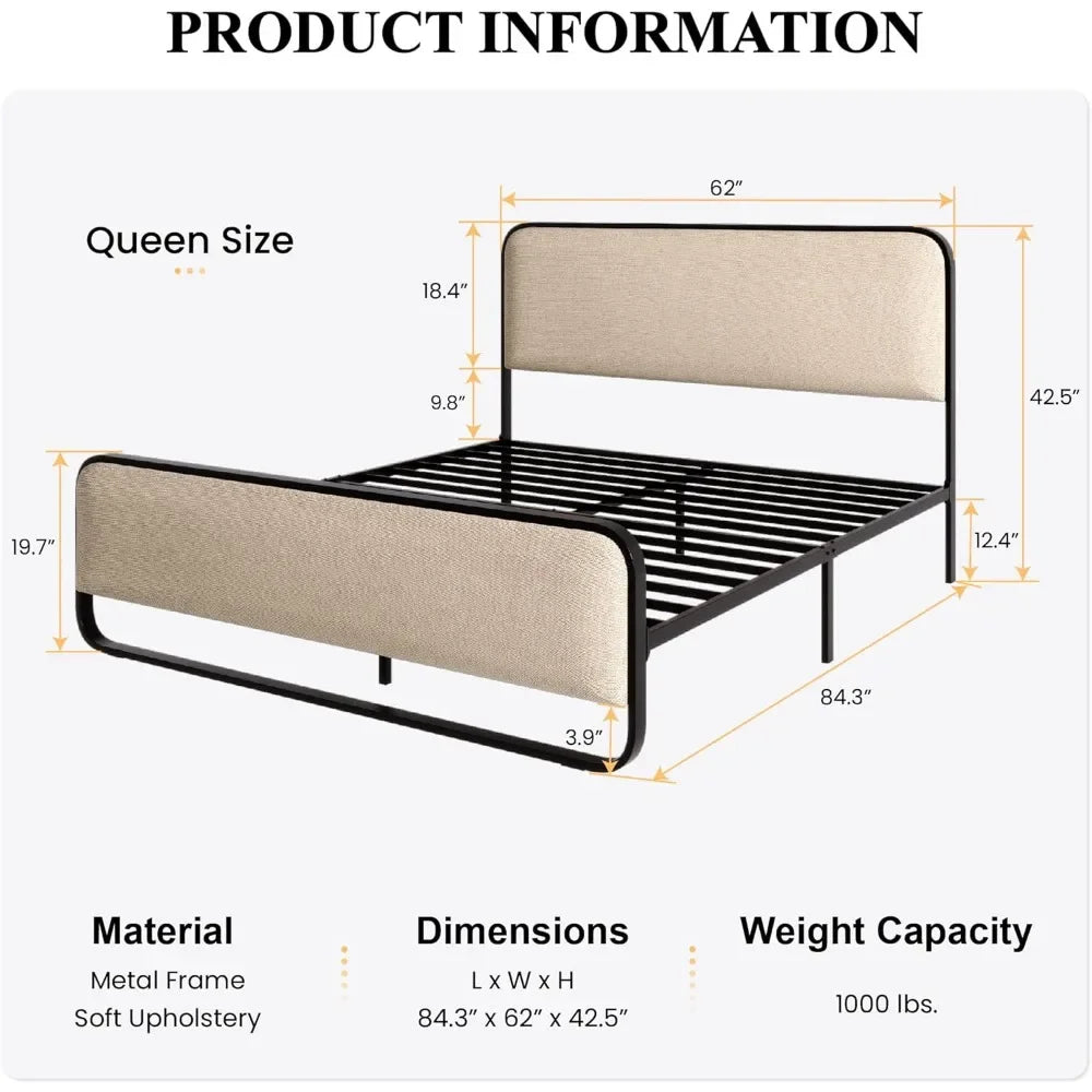 LuxeRest Queen Platform Bed