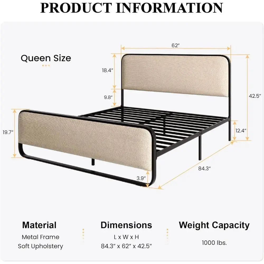LuxeRest Queen Platform Bed - Decorstly