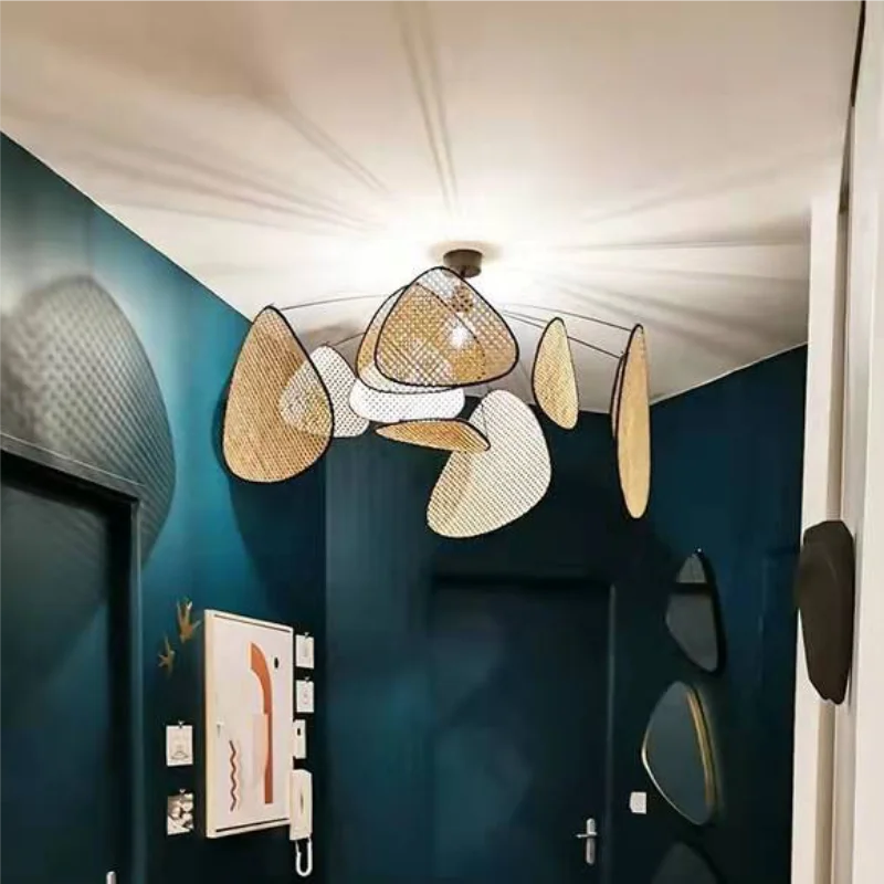 Elegant Monochromatic Leaf Chandelier