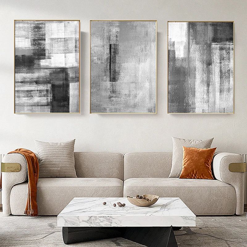 Black and White Abstract Art 3 Pcs Set