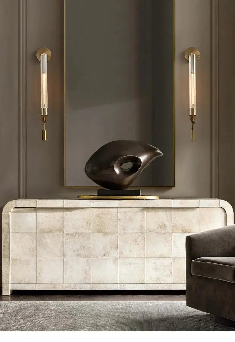 Tall Glass Wall Sconce - Decorstly