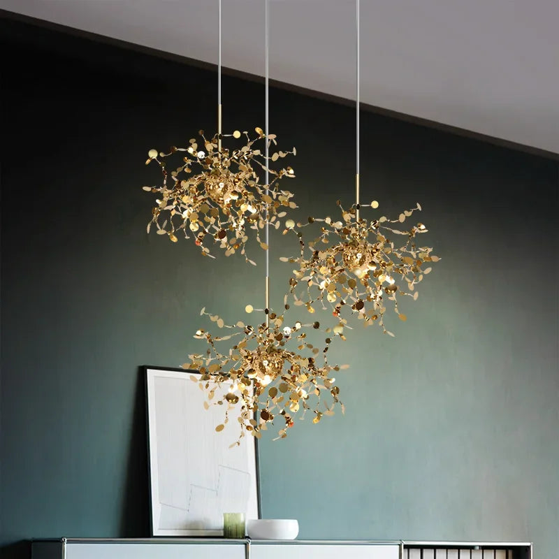 Chrome Steel Chandelier