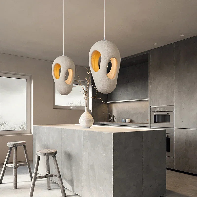 Trendy round Aurora Glow Pendant Lamp.