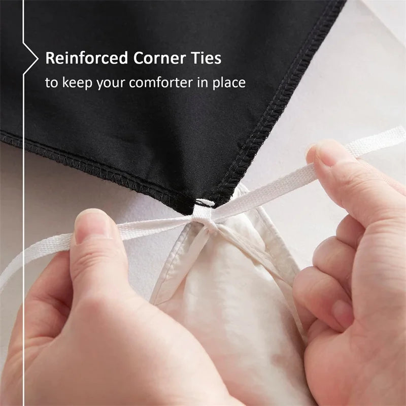 Dark Black Duvet Cover Set