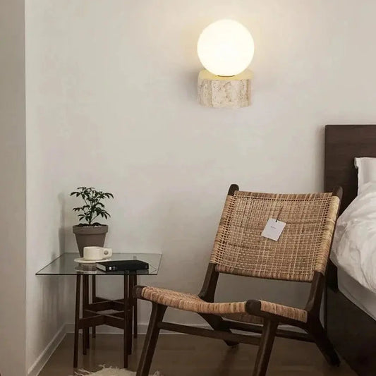 Vintage Natural Stone Art Wall Sconce - Decorstly