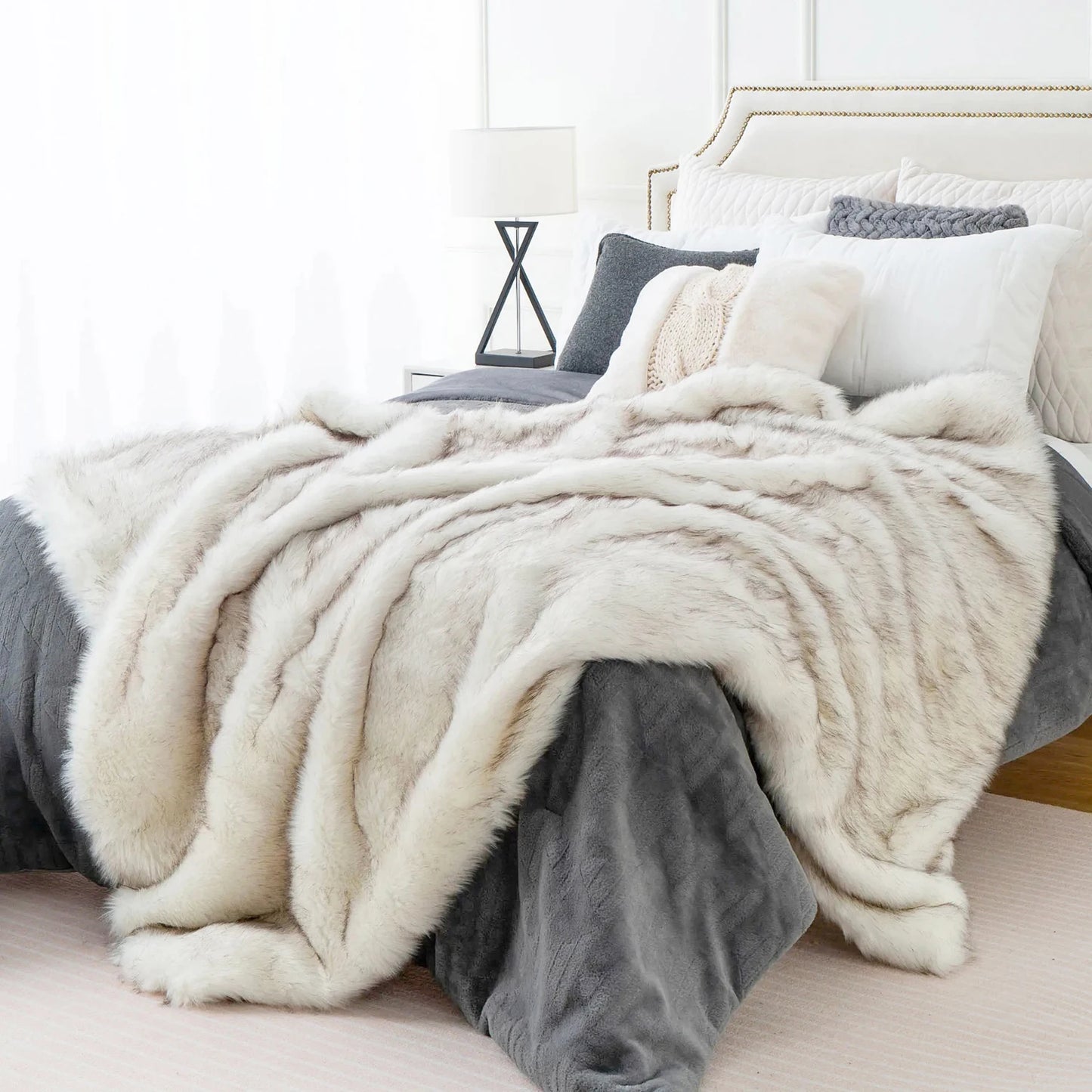 Fuzzy Faux Fur Blanket Throw
