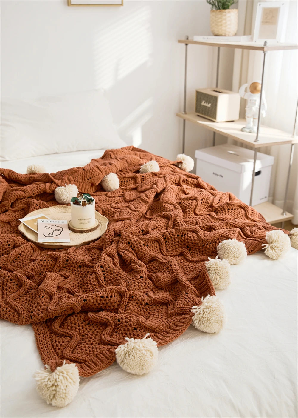 Chenille Stripe Blanket Throw