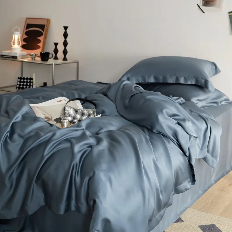 Serene eucalyptus bedding set, bringing a touch of nature into your bedroom decor.