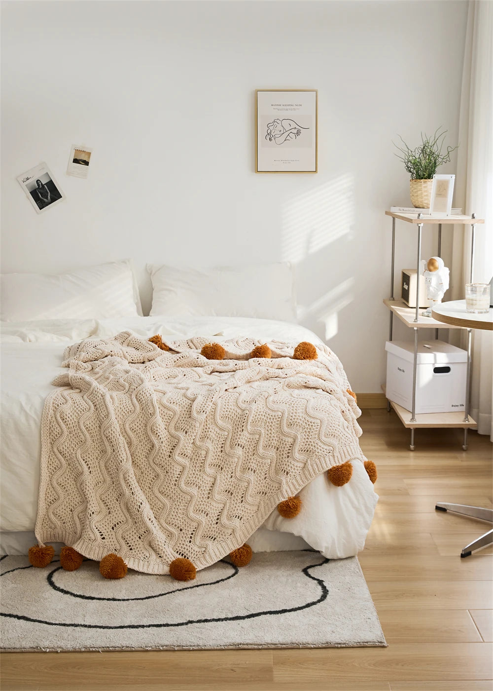 Chenille Stripe Blanket Throw
