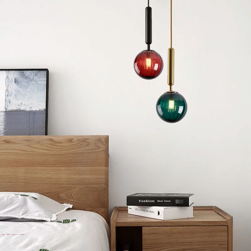 Glass Ball Kitchen Island Pendant Light