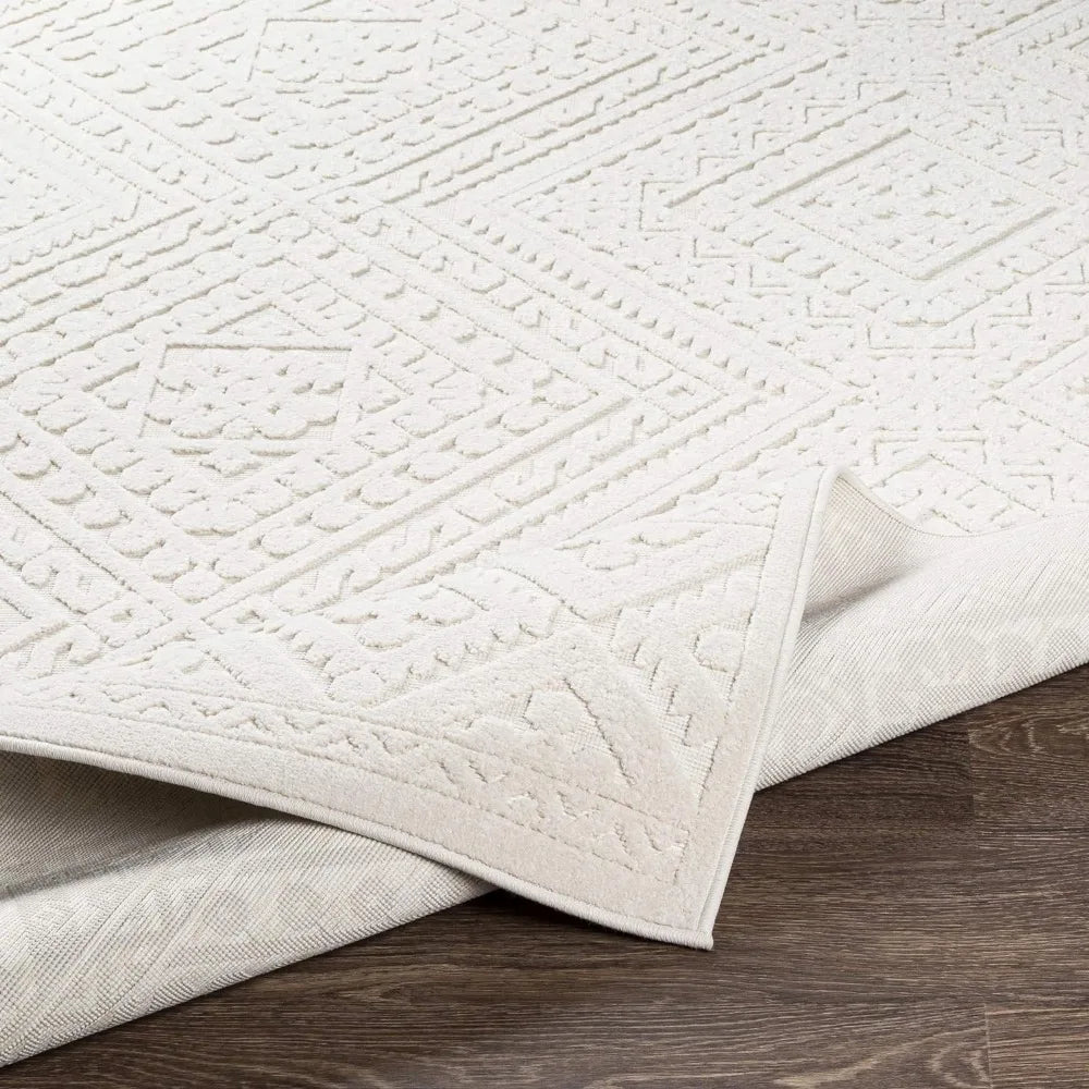 Ivory Textured Area Rug