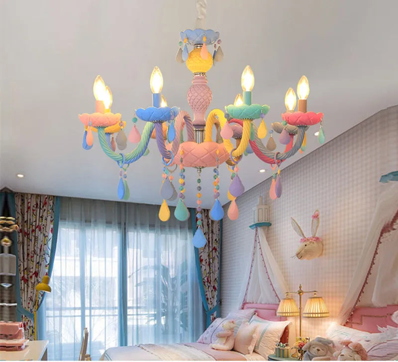 Rainbow Candle Chandelier