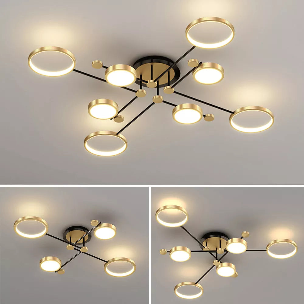 Gold Rings Chandelier