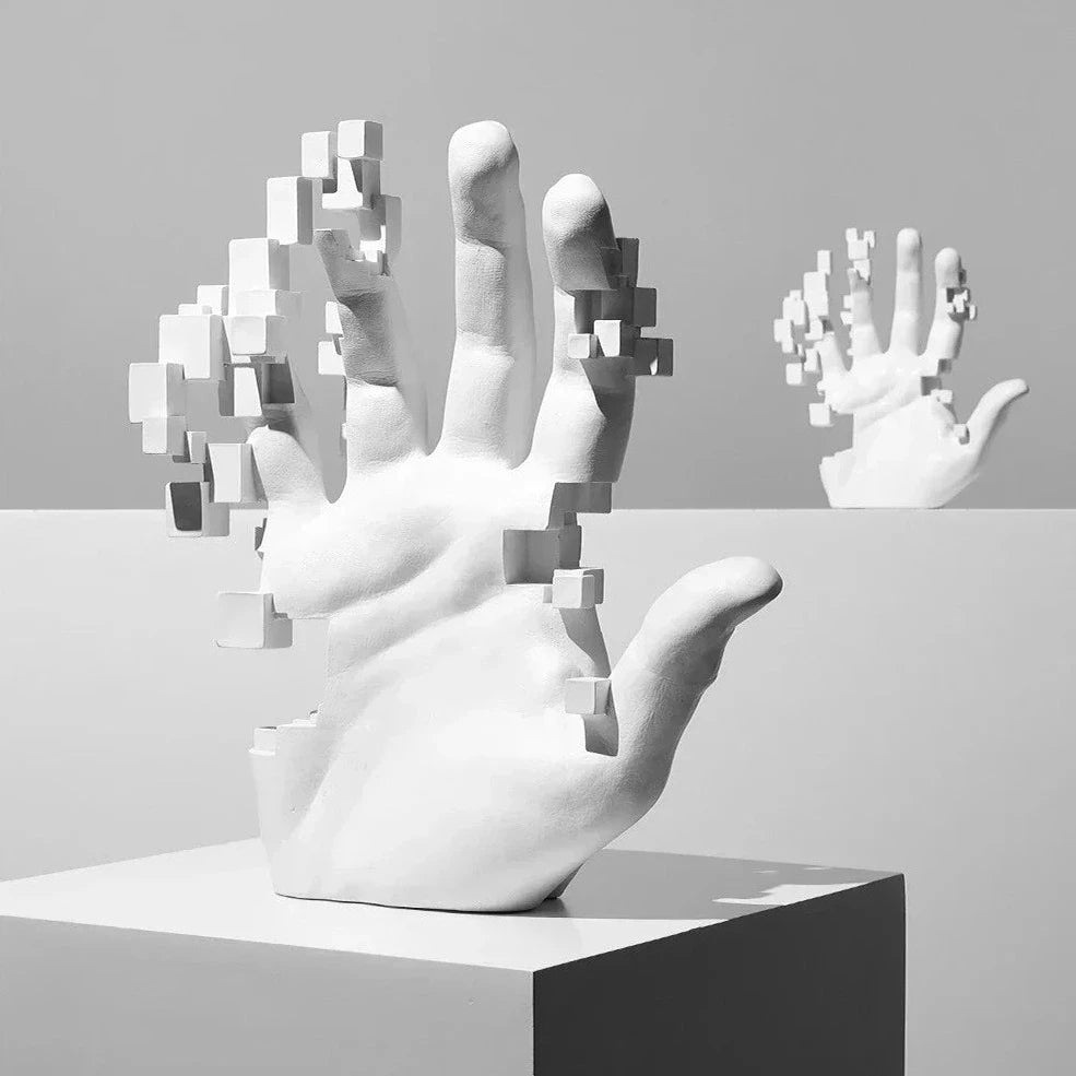 CubeTouch Hand Sculpture Art