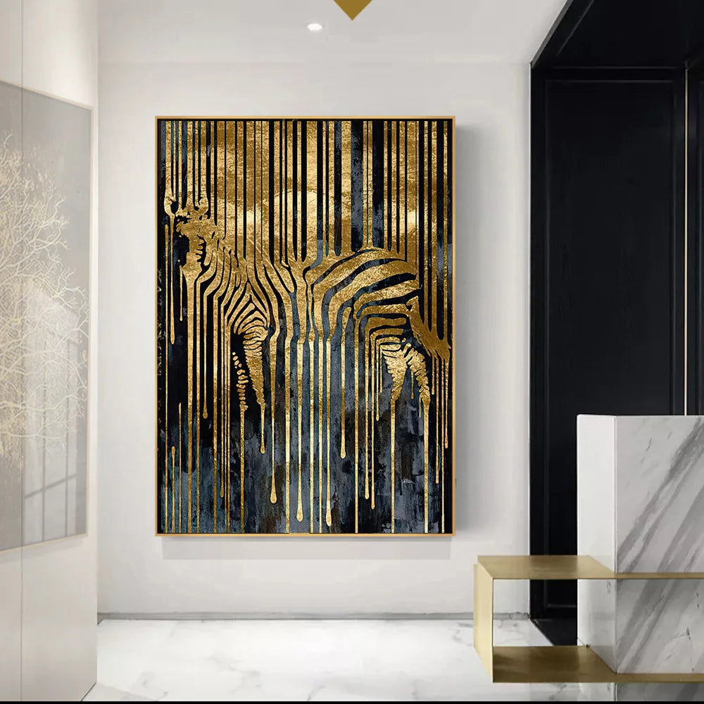 Abstract Zebra Canvas Art