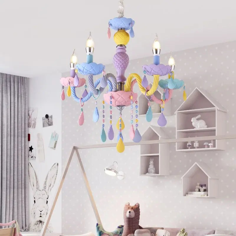 Rainbow Candle Chandelier