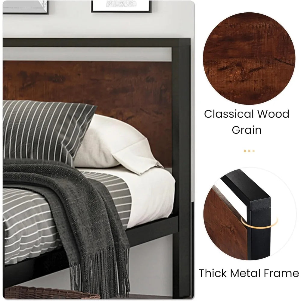 Prestige Wooden Headboard Platform Bed