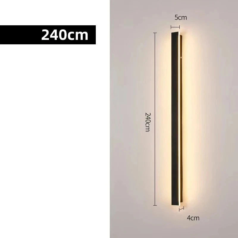 Enhance your urban space at night with UrbanGlow's modern exterior wall lights made of aluminum.