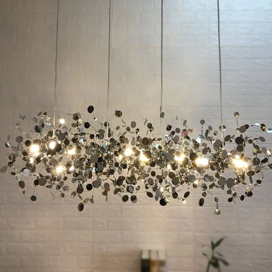 Chrome Steel Chandelier