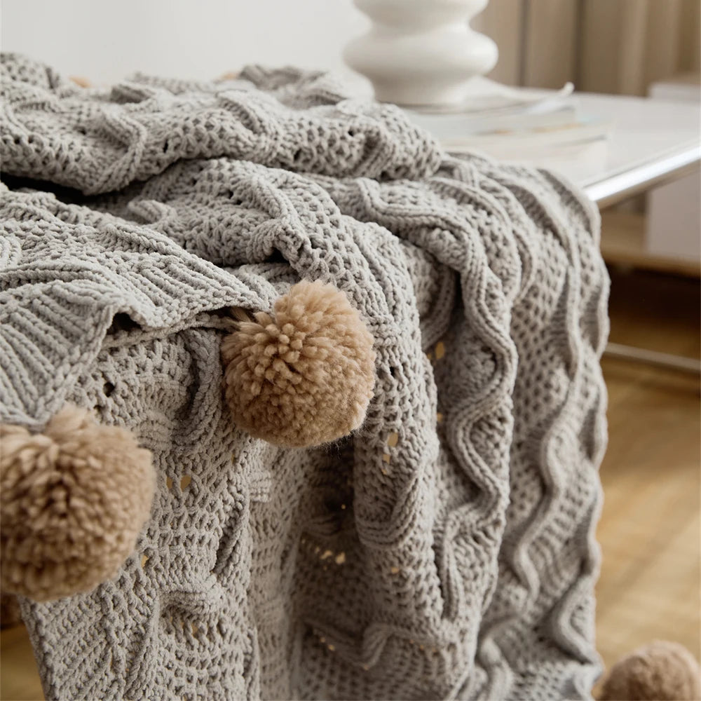 Chenille Stripe Blanket Throw