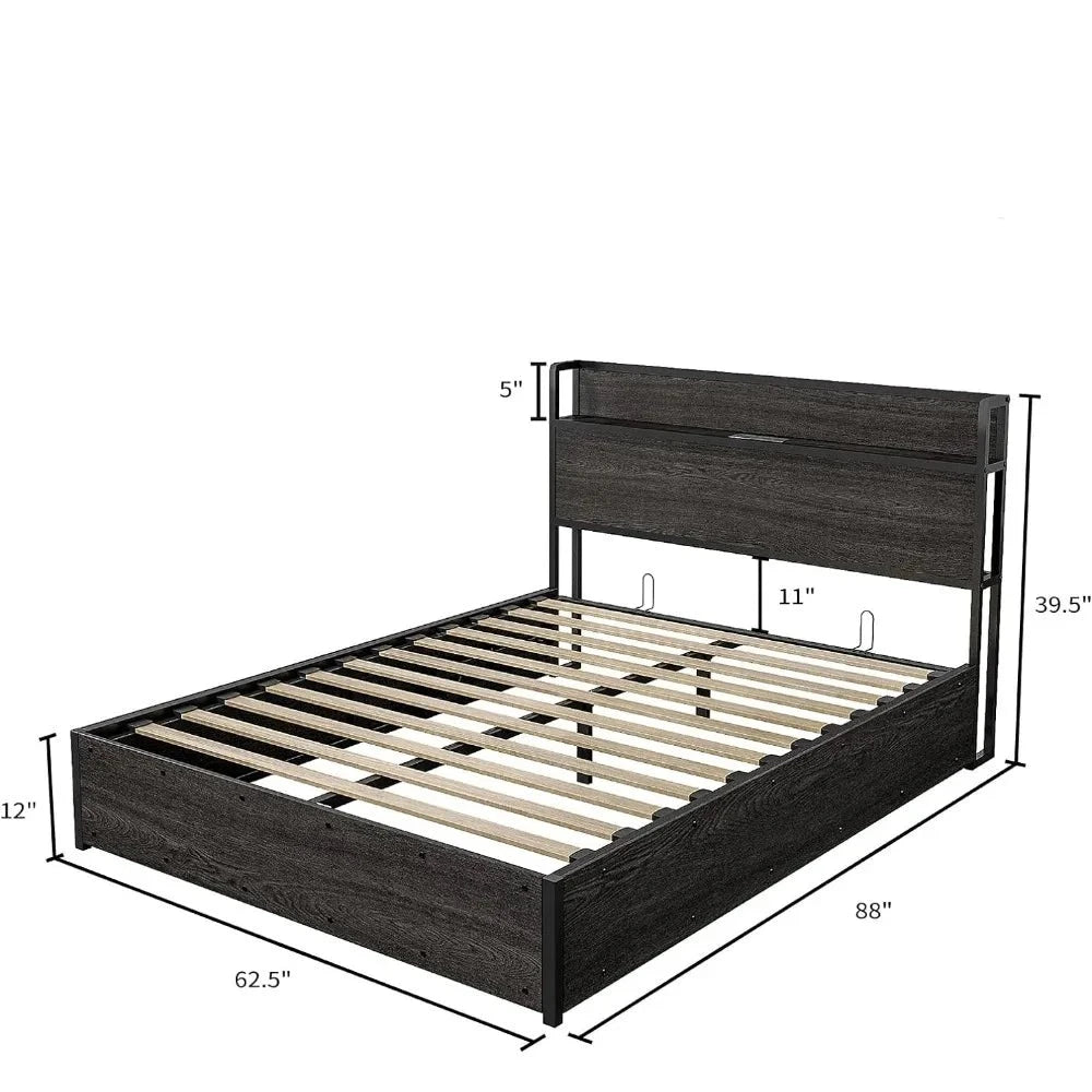 Royal Queen Size Storage Bed Frame