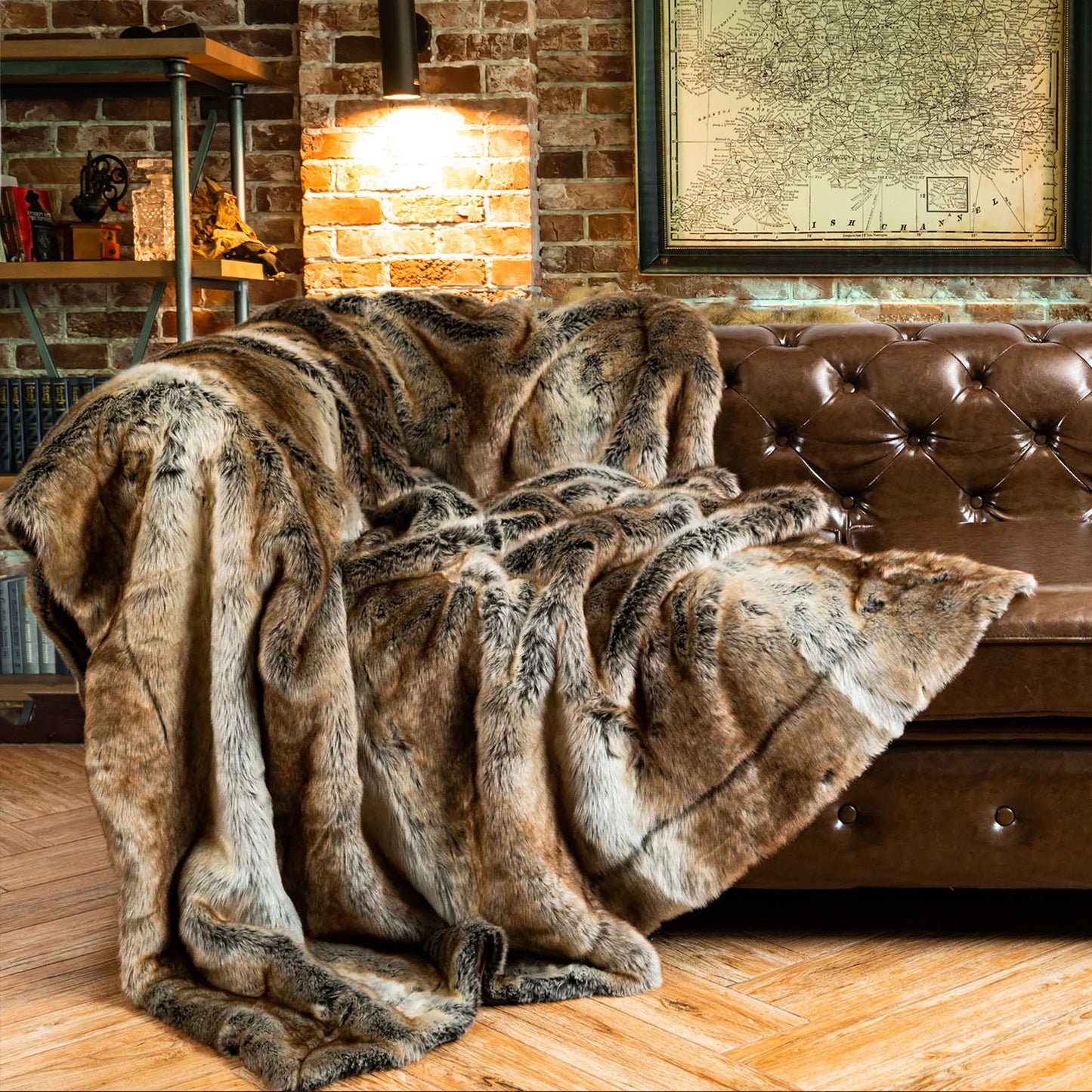 Fuzzy Faux Fur Blanket Throw