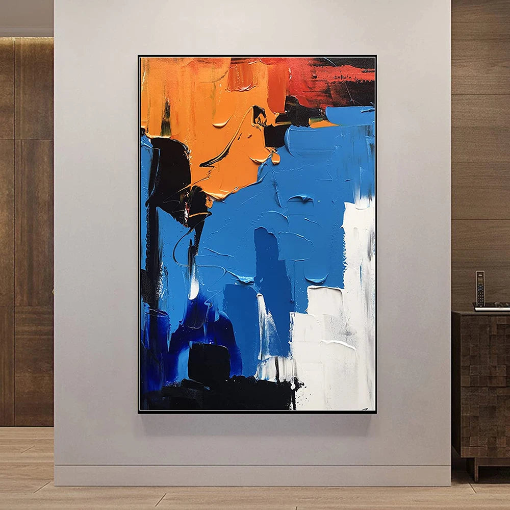 Hand-painted Colorful Canvas Art