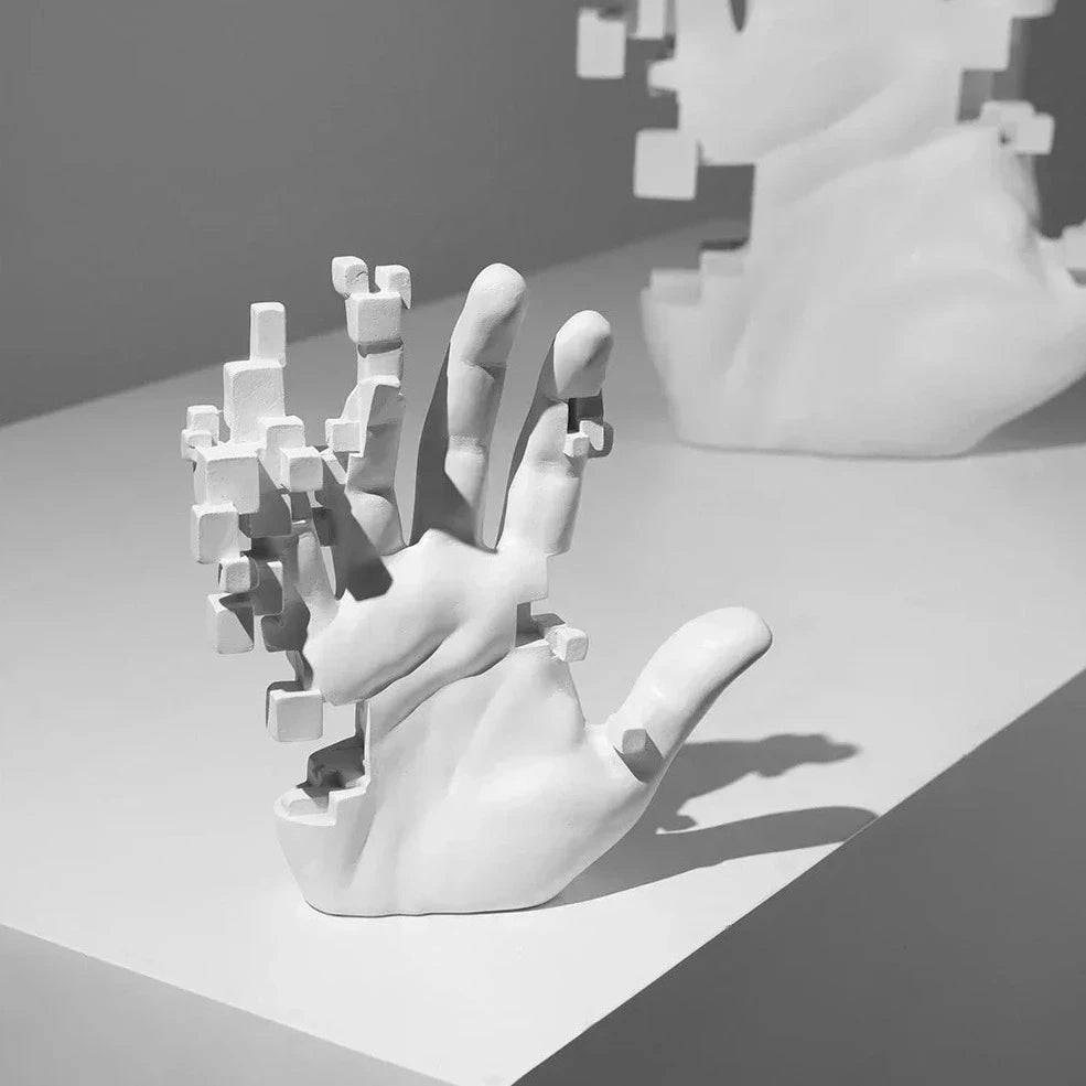 CubeTouch Hand Sculpture Art