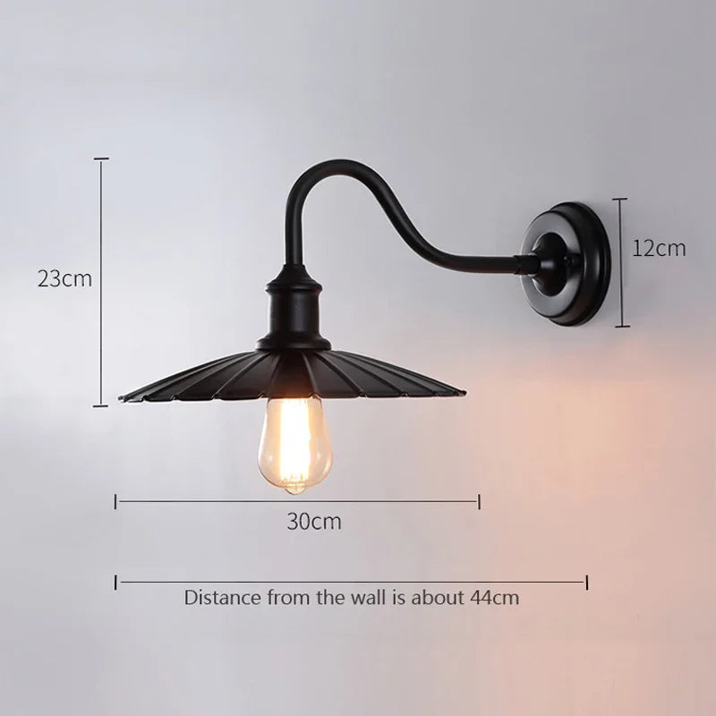 Vintage-inspired outdoor wall light: Americana Loft Wall Lantern with traditional bulb.