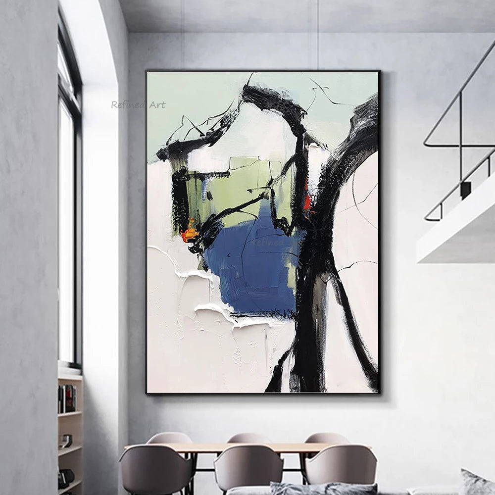 Hand-painted Colorful Canvas Art