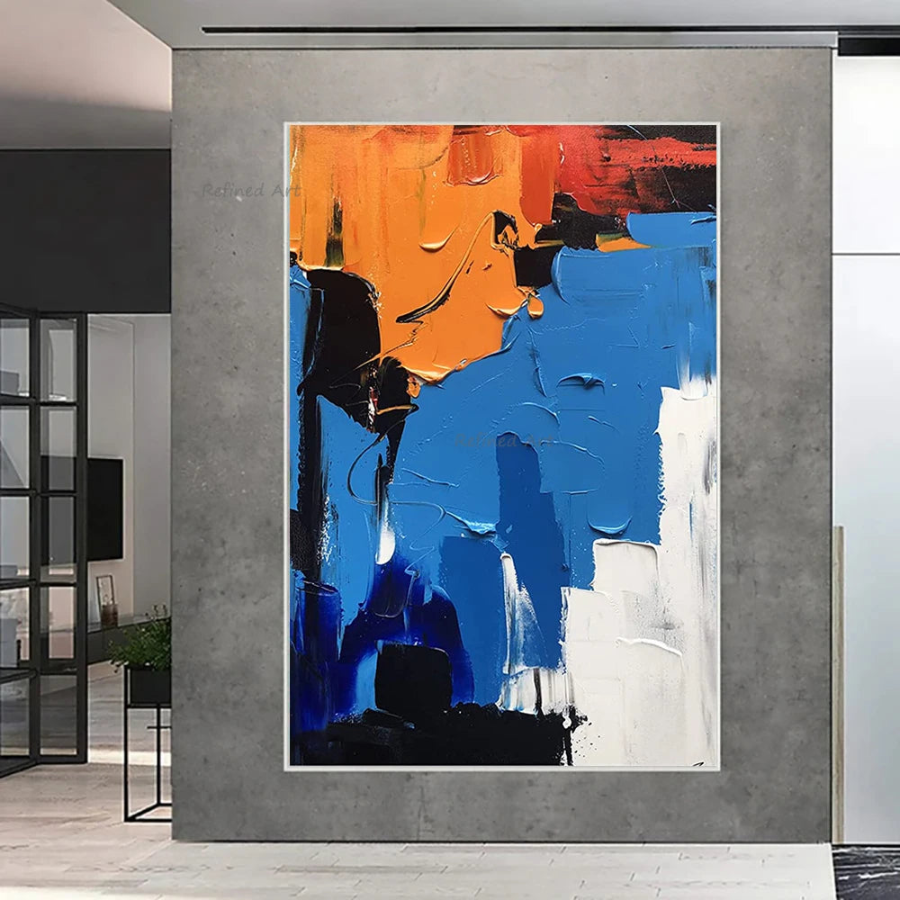 Hand-painted Colorful Canvas Art