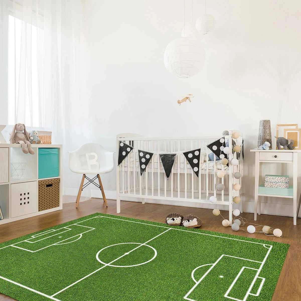 Kids Soccer Field Carpet Rug